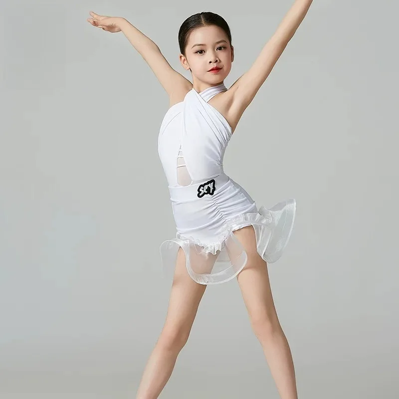 Professional Latin Dance Dress Summer New Training Outfit Competition Performance Premium Stage Costume Trendy Cha Cha Dancewear view 3