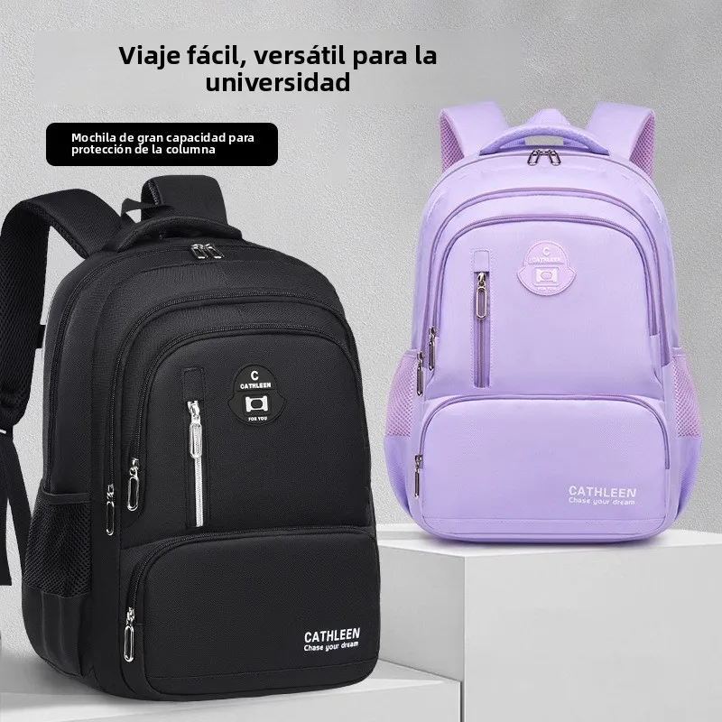 Mochila Beckmann de Gran Capacidad, Portátil, para Estudiantes de Secundaria, Unisex, con Cierre de Cremallera