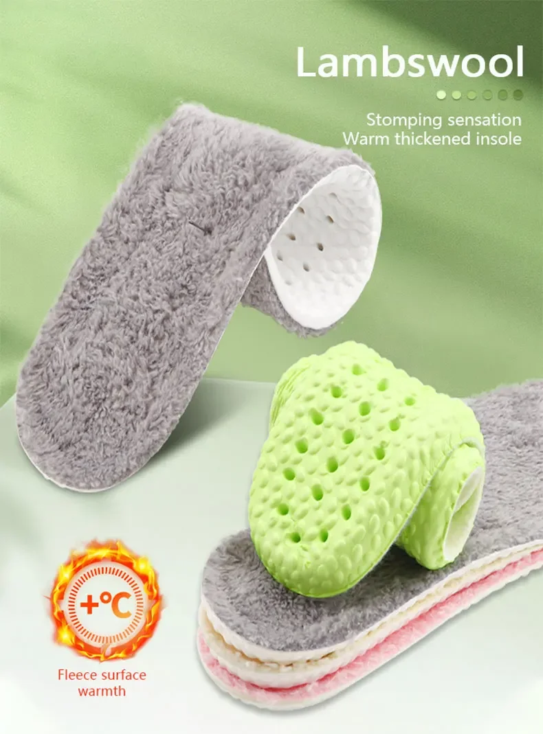 Winter-Einlegesohlen aus Alpaka-Wolle, weich, flauschig, warm, dick, thermische Einlegesohlen für Schuhe, für Damen und Herren, atmungsaktiv, für Schneestiefel, Schuhe, Wärmepads. – Detail 1