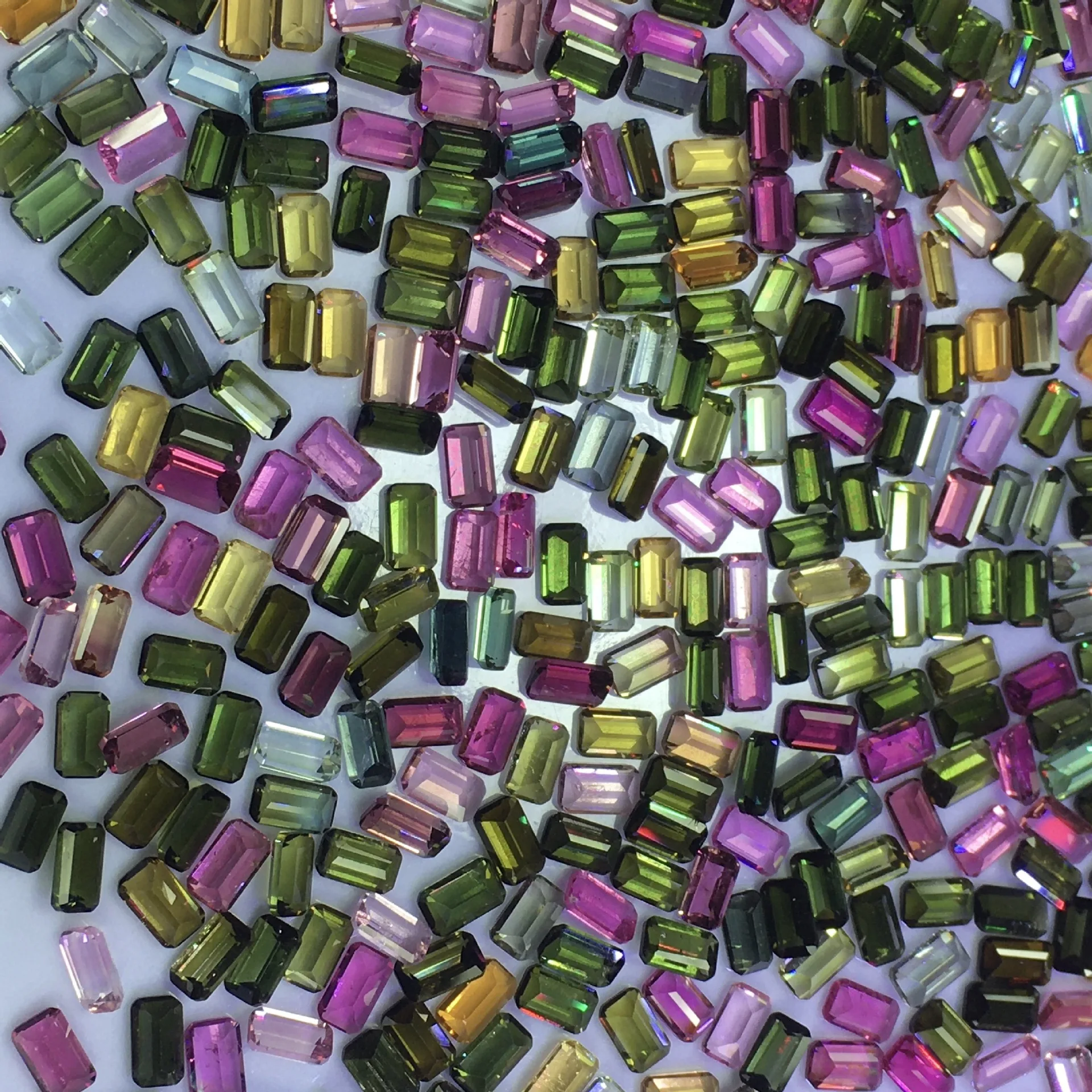 50PCS/Lot 3x5mm Loose Gemstone Emerald  Cut Gems Loose Tourmaline Stone
