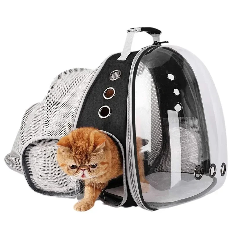 New Style Cat Backpack Transparent Expandable Cat Space Capsule Bag Breathable Portable Shoulder Carry Suitable for Small view 6