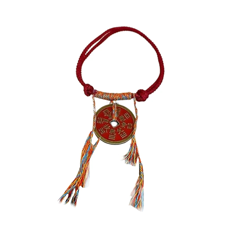 New Chinese Tibetan Style National Style Hand Rope Mountain Ghost Spending Red Rope Hand-woven Copper Bracelet For Men And Women image 5