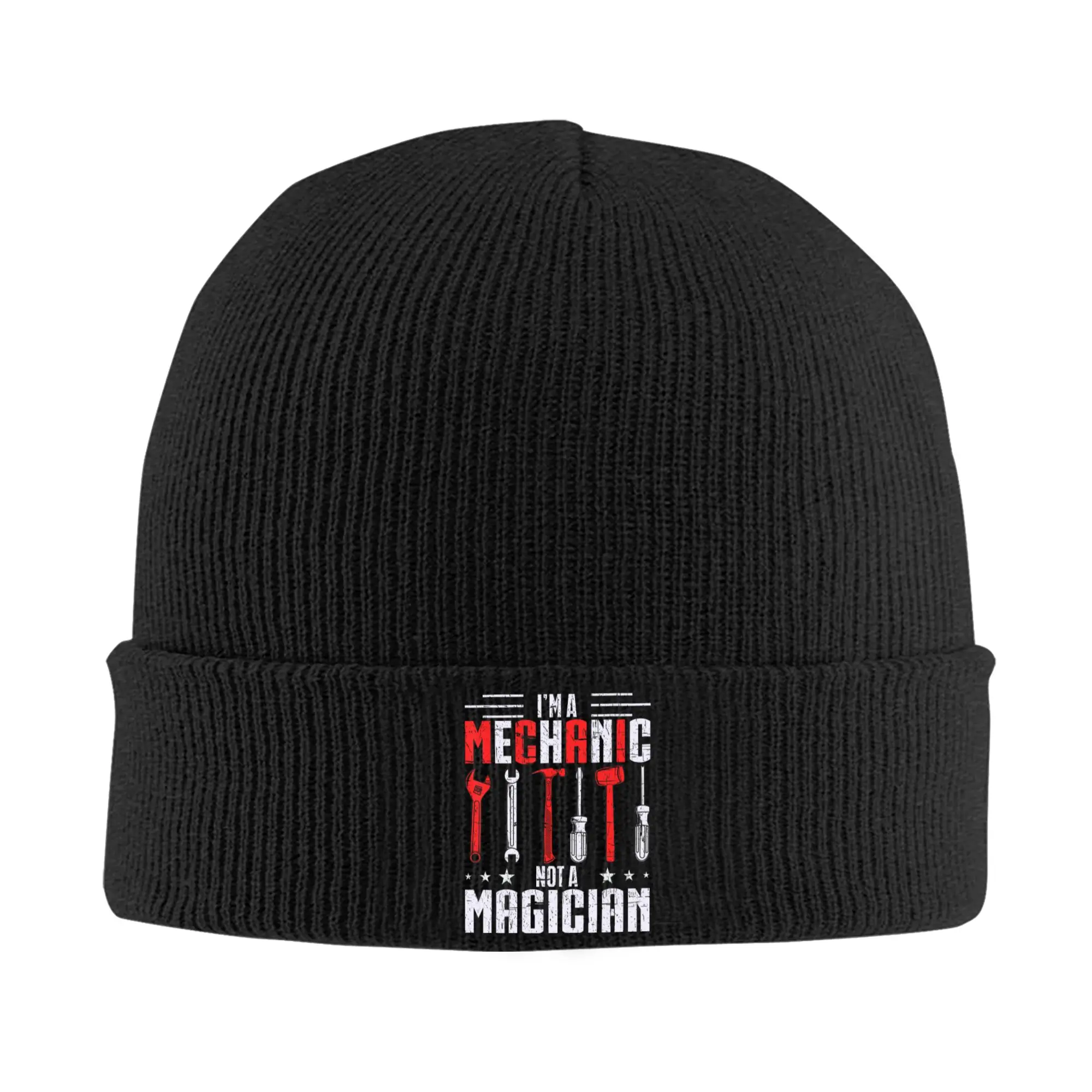 A Mechanic Not A Magician Knitted Hat Autumn Winter Skullies Beanies New Humour Engineer Cap Men Women Acrylic Hot Sale Skullcap
