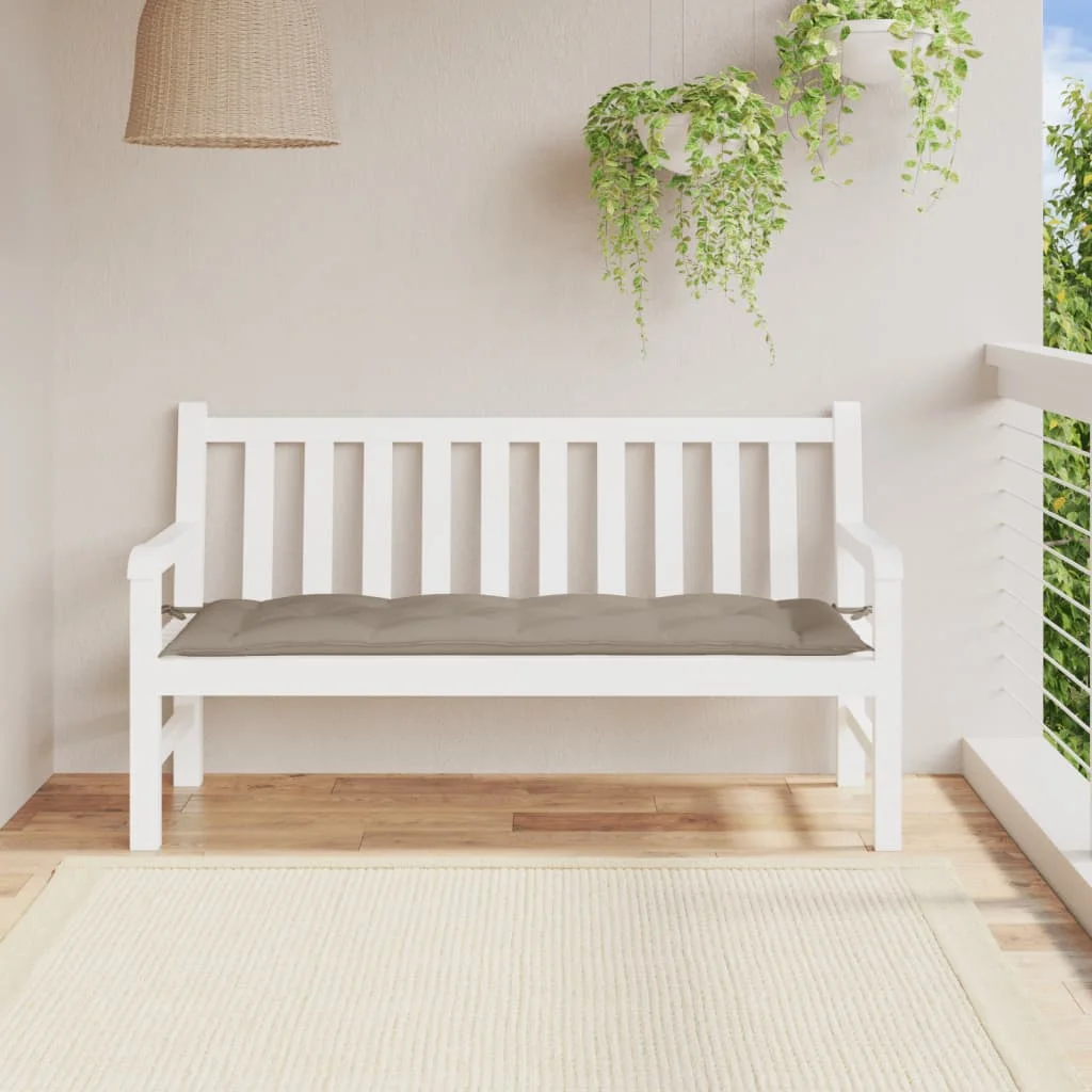 

Garden Bench Cushion Taupe Oxford fabric 59.1x19.7x2.8 in