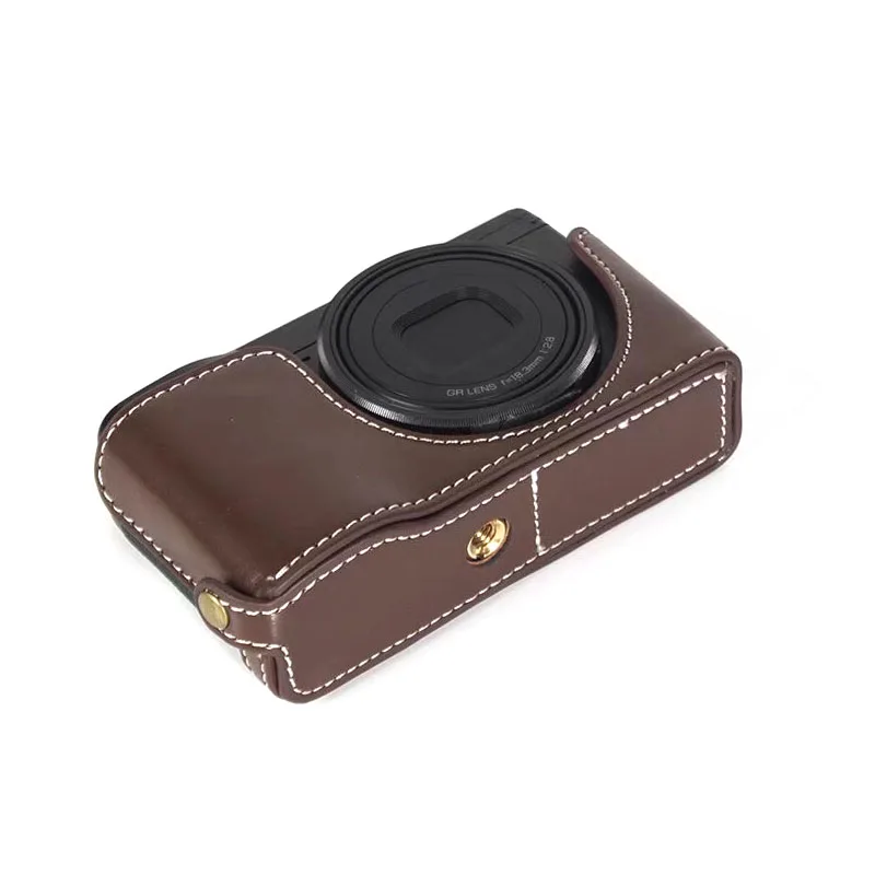 Bag Case for Ricoh GR III GR3 Digital Camera PU Grip With 1/4 Mount Screw