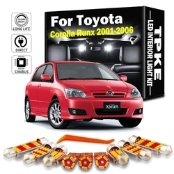 TPKE 8Pcs For Toyota Corolla Runx 2001 2002 2003 2004 2005 2006 LED Interior Dome Map Trunk Light Indoor Bulb Kit Accessories