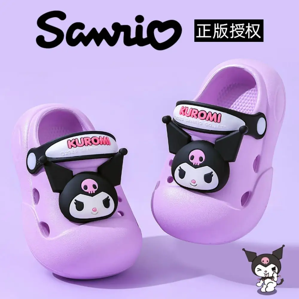 

Sanrio Kulomi Baby Room Outerwear Slippers Thick Bottom Beach Melody Cartoon Summer Slip-On Shoes Wholesale Children Rest Shoes