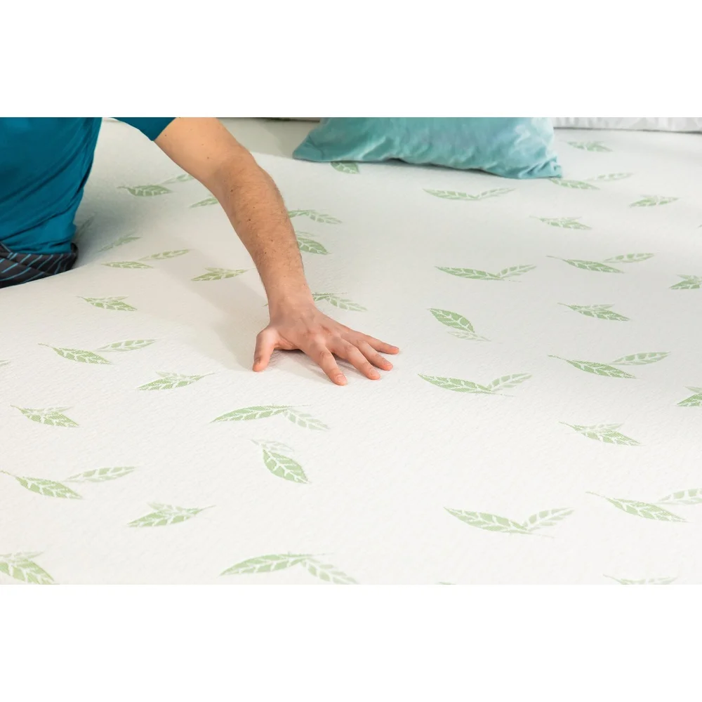 10 Inch Queen Memory Foam Mattress Green Tea Infusion Medium Firmness Bed In A Box Pressure Relief Breathable Hypoallergenic