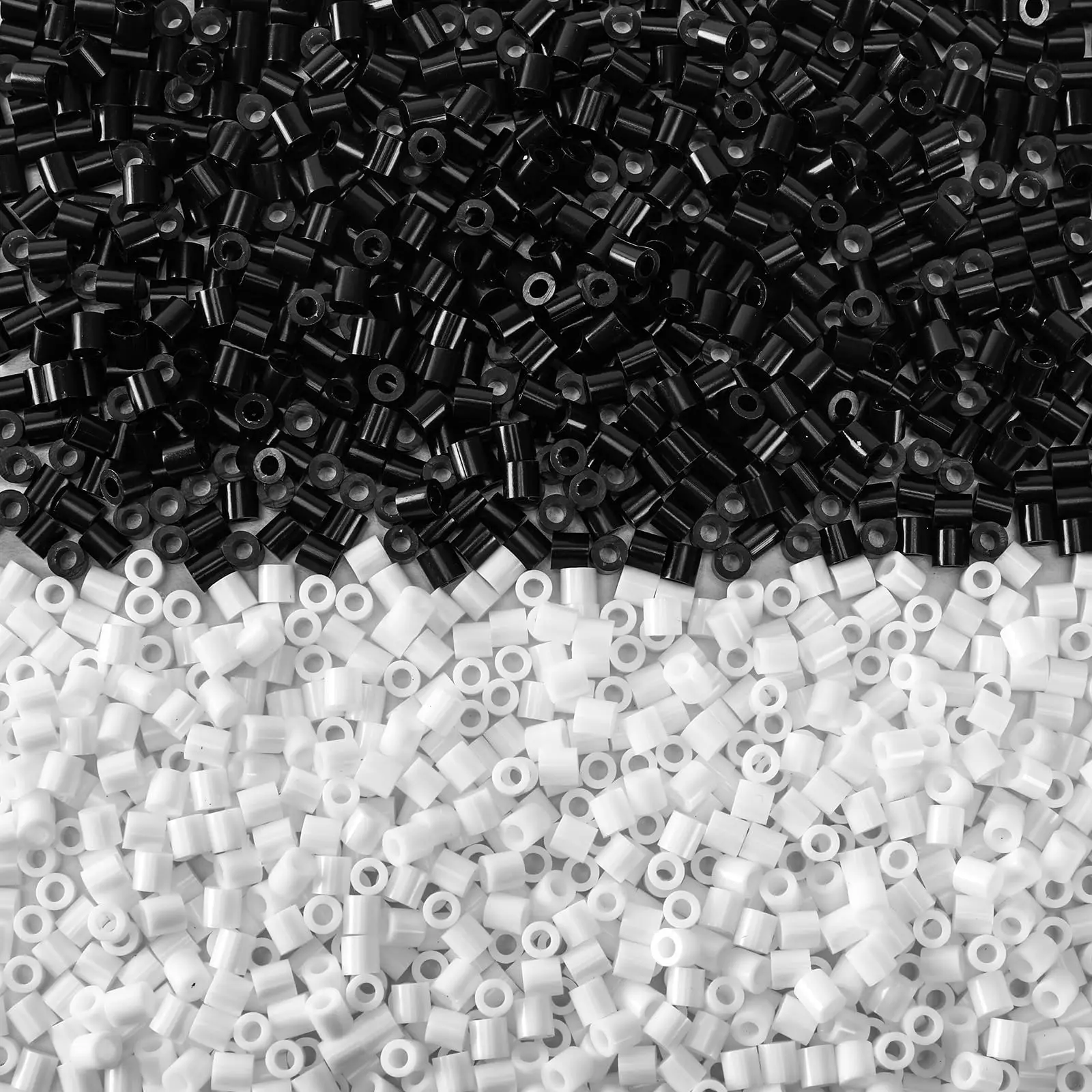 2.6mm Mini Fuse Beads 1000pcs Black White Gray Series Smooth Ironing Beads for DIY Jewelry Making & Craft Supplies