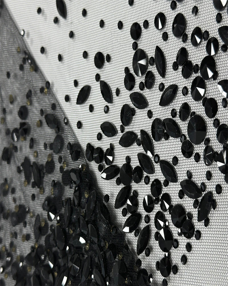 신상 세일 패션 드레스 네트 레이스 원단 고품질 수제 자수 스팽글 비즈 장식 파티 이브닝 드레스용 네트 레이스