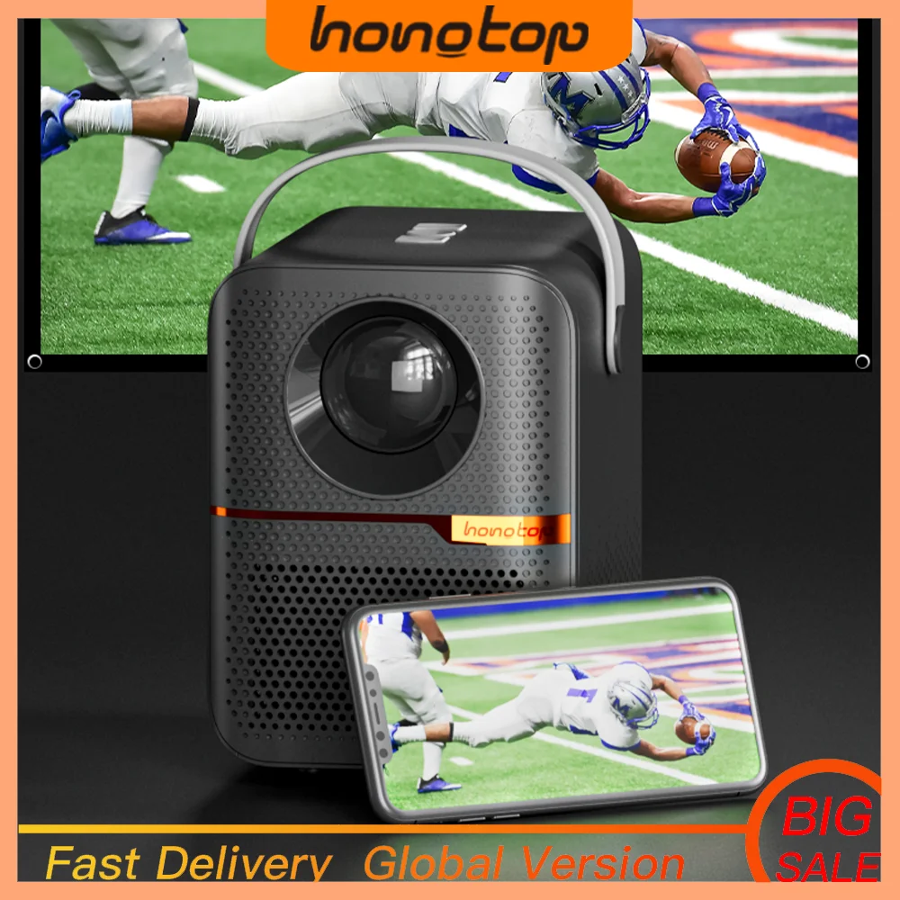 HONGTOP P10 Global Version 1080P Android Projetor 2GB 16GB Electric Focus Portable Projector Smart TV WIFI Home Beamer Projector