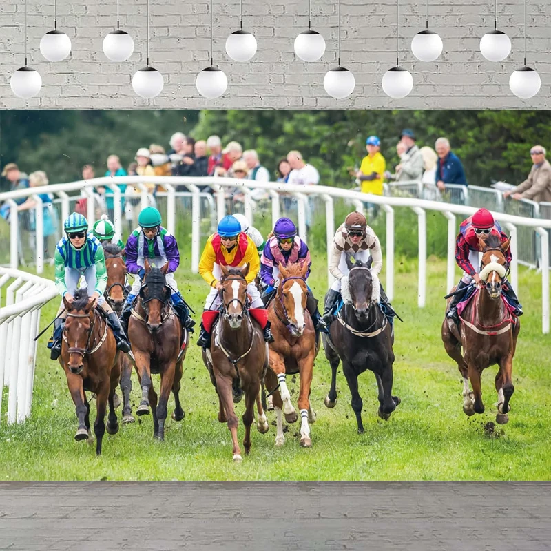 Photography Backdrop Horse Racing Party Decoration And Supplies Banner Background