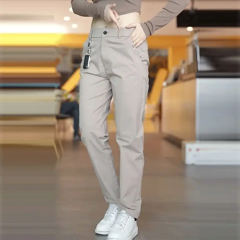 

Легкие дышащие мужские брюки для бизнеса и повседневной носки, летние, прямые, высококачественные, комфортные, прямого кроя...