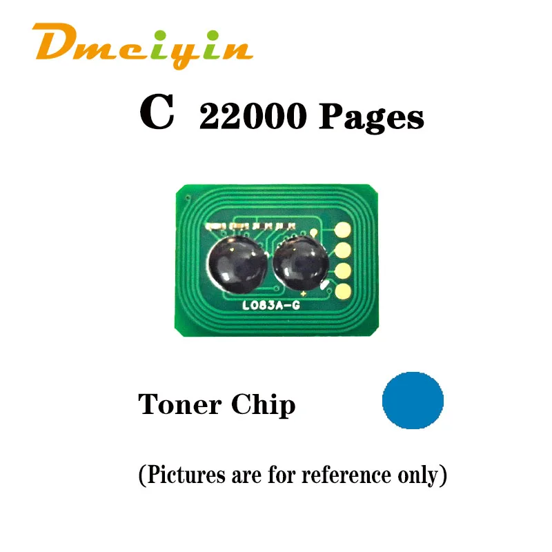 for OKI C9655 EUR/RUSSIA Version 22K Pages Toner Chip  BK C M Y Color