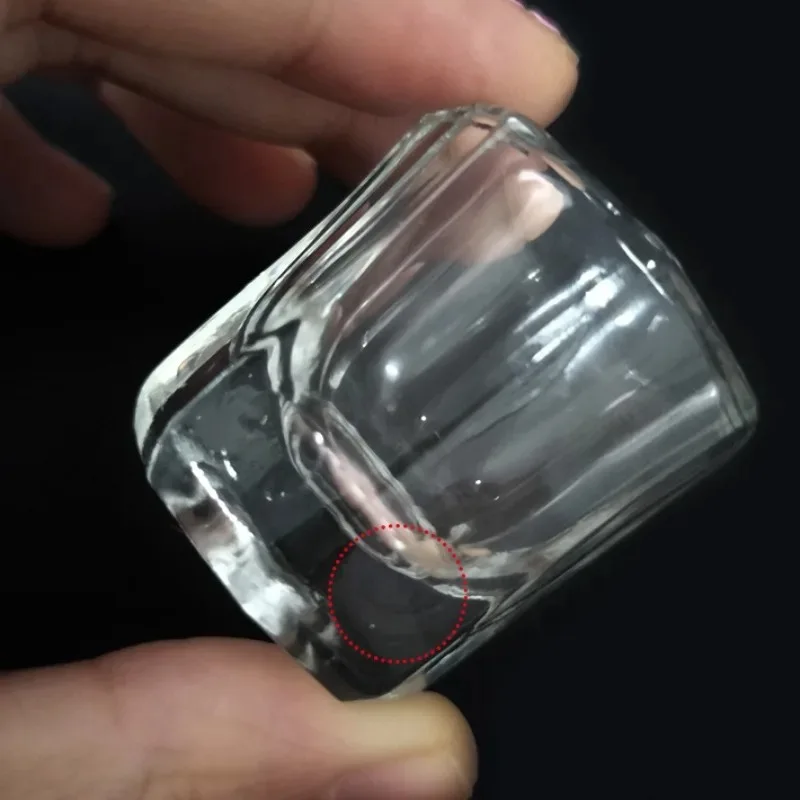 أدوات تزيين الأظافر من الزجاج الكريستالي ، مسحوق أكريليك ، كوب أظافر سائل ، طبق دابين ، وعاء غطاء ، حامل أكواب ، معدات ، جديدة