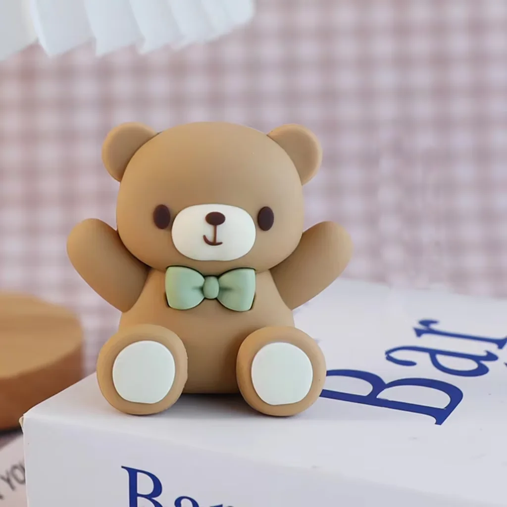 3D Bär Kuchen Dekoration Junge Mädchen Baby Dusche Geburtstag Kuchen Dekor Bär Kuchen Topper für Hochzeit Geburtstag Party Dekorationen