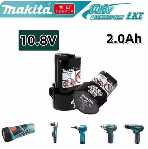 Original Makita Battery 10.8v 2.0Ah Battery Replacement BL1013 BL1020 BL1030 , Power Tool Battery TD090D