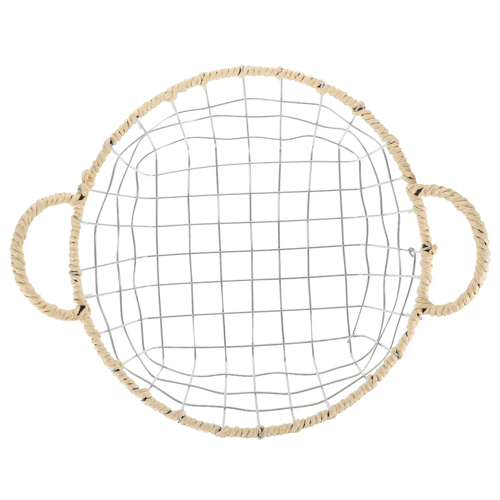 

Iron Wire Retro Metal Fruit Holding Tray Fruit Metal Snack Basket Bread Snack ganizer Easy Clean Design