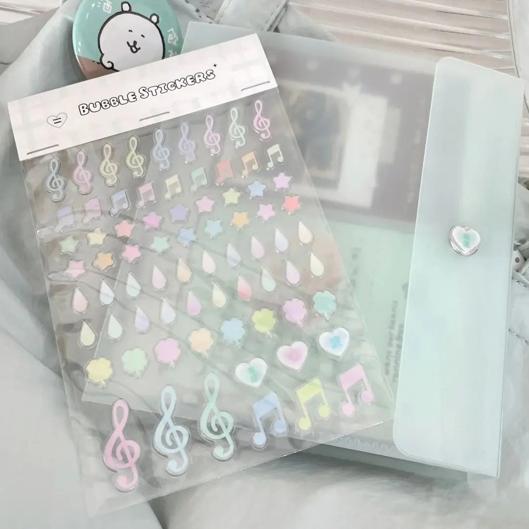 

3D Jelly Stickers Macaron Spring Series Music Note Illustration Ins Aesthetic for DIY Phone Case Journaling High Value
