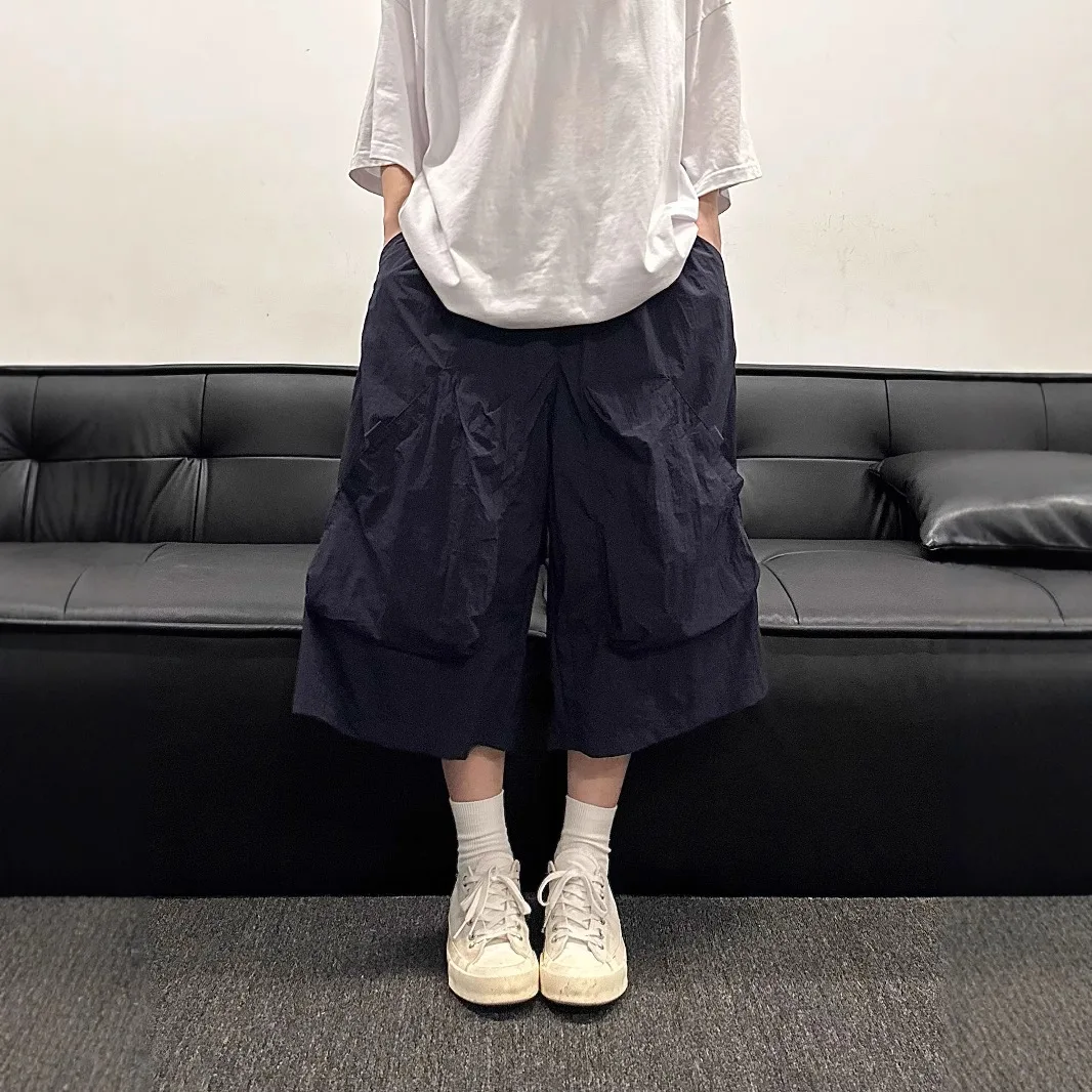 2026 New Summer Men's American Style Cargo Shorts Japanese Functional Vintage Loose Quick-Dry Sports Capri Pants