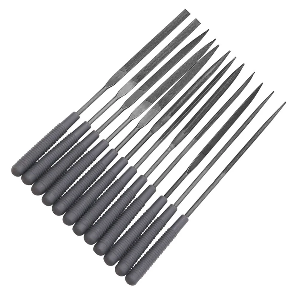 Especial-Shaped Agulha Arquivos Set, DIY Madeira Rasp, Metal Vidro Moagem, aparar Rebarbação, ferramentas de escultura, 12pcs