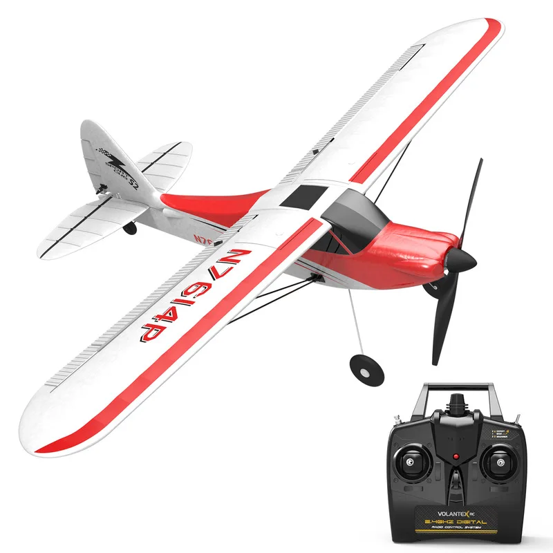 Olanz Remote Control Aircraft N7614p Four Channel Remote Control Trainer Fixed Wing Aircraft Model Remote Control Foam Aircraft