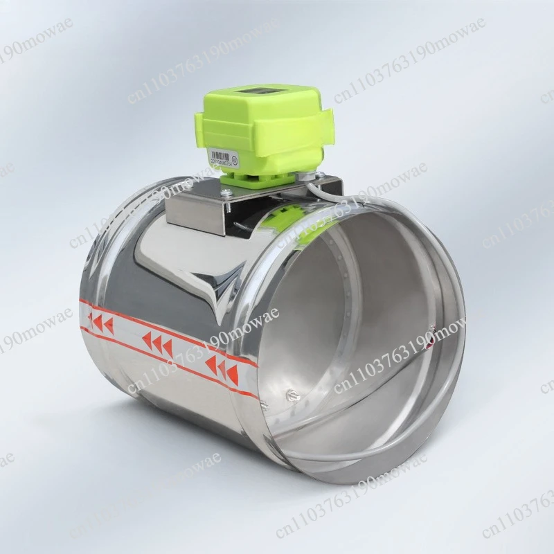 Spring Return Electric Air Damper 201 Stainless Steel Duct Check Valve Power Open Cut-off Power Close