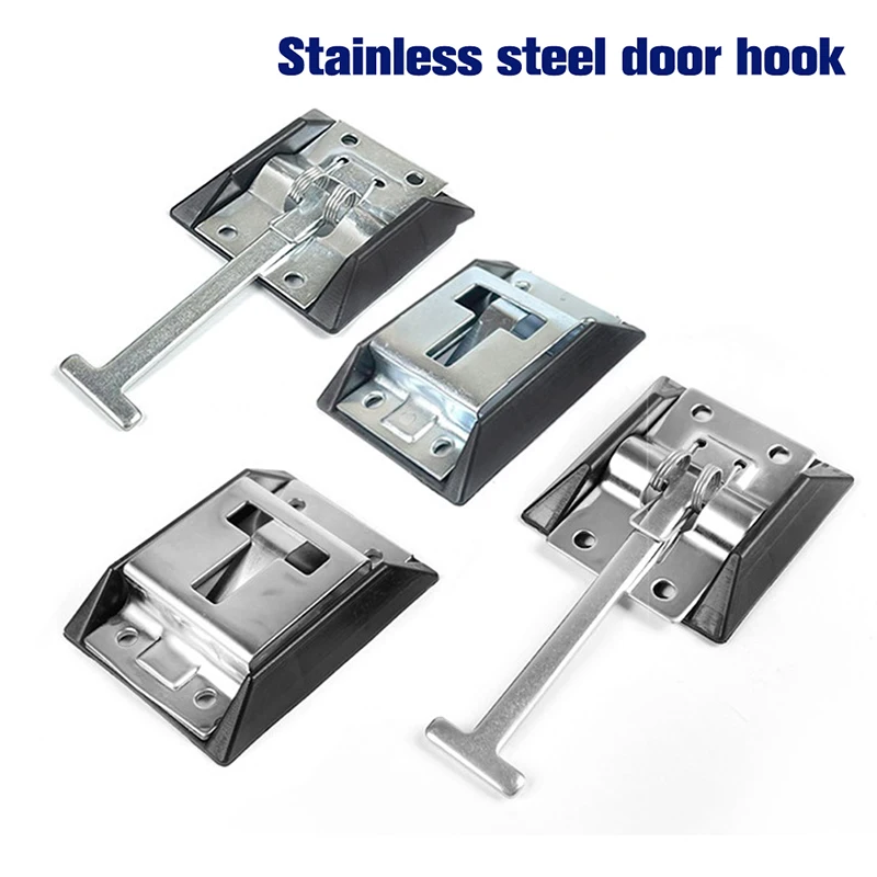 T Style Entry Door Catch Stainless Steel Holder Polished Stainless Steel RV Door Holder For RV Camper Trailer Van Door