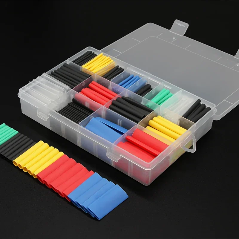 102-750pcs 2:1 Thermoresistant Tube Heat Shrink Wrapping Kit Assorted Wire Cable Insulation Sleeving 3:1 Heat Shrink Tube Set