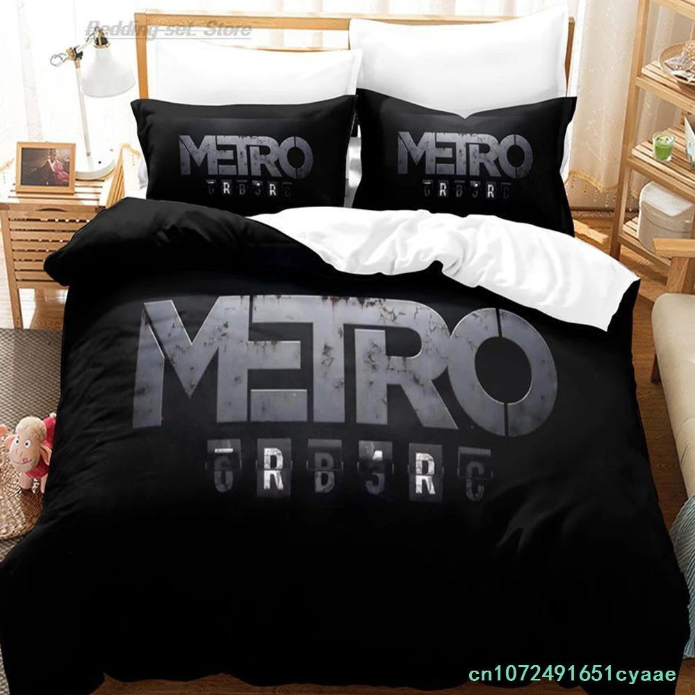 Metro Exodus Bedding Set Single Twin Full Queen King Size Bed Set Aldult Kid Bedroom Duvetcover Sets 3D Print Game Bed Sheet Set