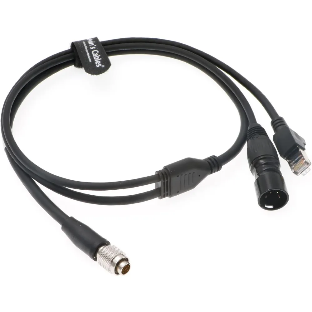 Alvin’s Cables Hirose 8-Pin Male to RJ45 & XLR 4-Pin Male Cat6 High Flex Cable for Sony RCP