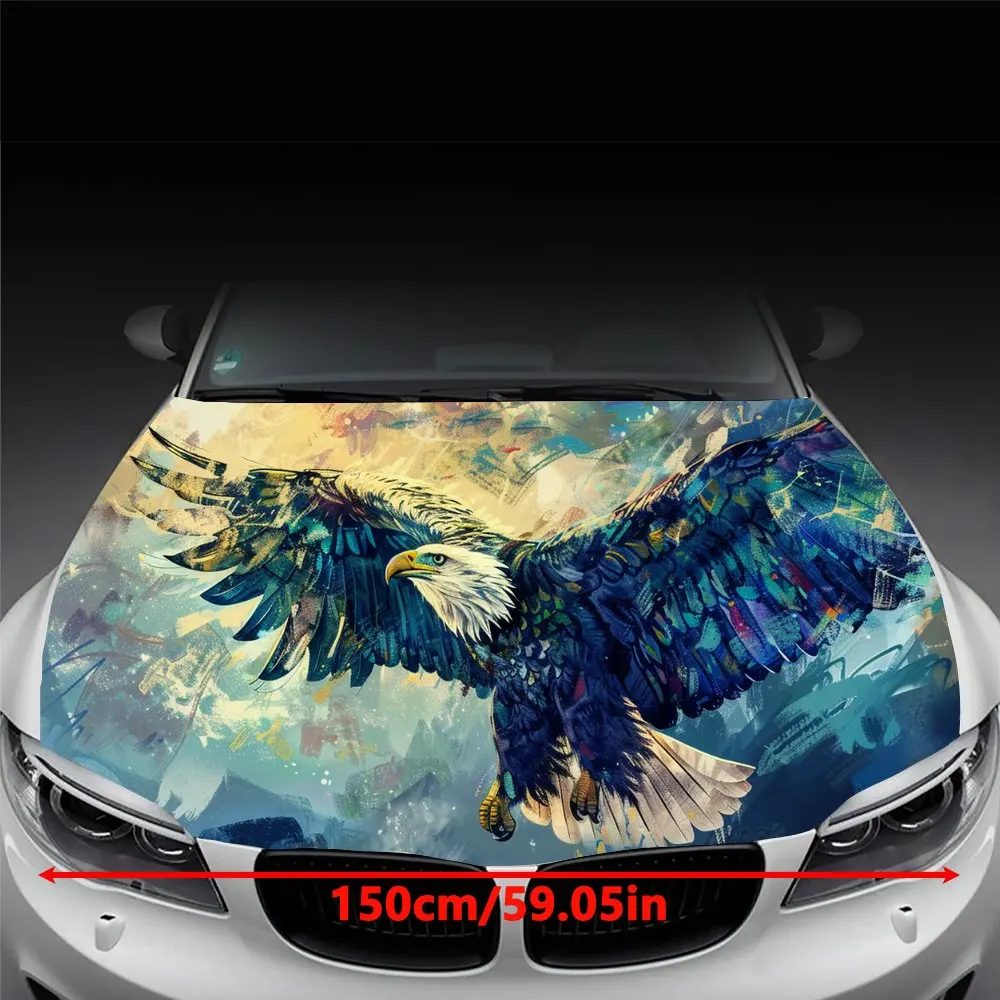 Spreading Wings American Eagle Car Hood Wrap Color Vinyl Sticker Truck Graphic Bonnet DIY Auto Accessories Decoration Decal Gift