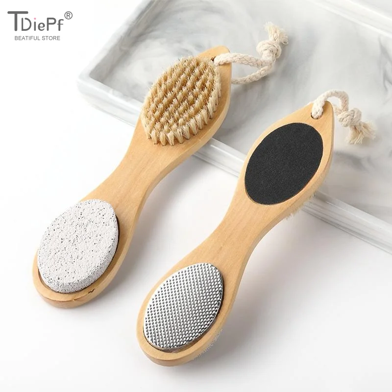 1/2PCS 4-in-1 Foot File Callus Remover Foot Care Tool Foot Pumice Stone Dead Skin Remover Brush Cuticles Nails  Foot Care Tool
