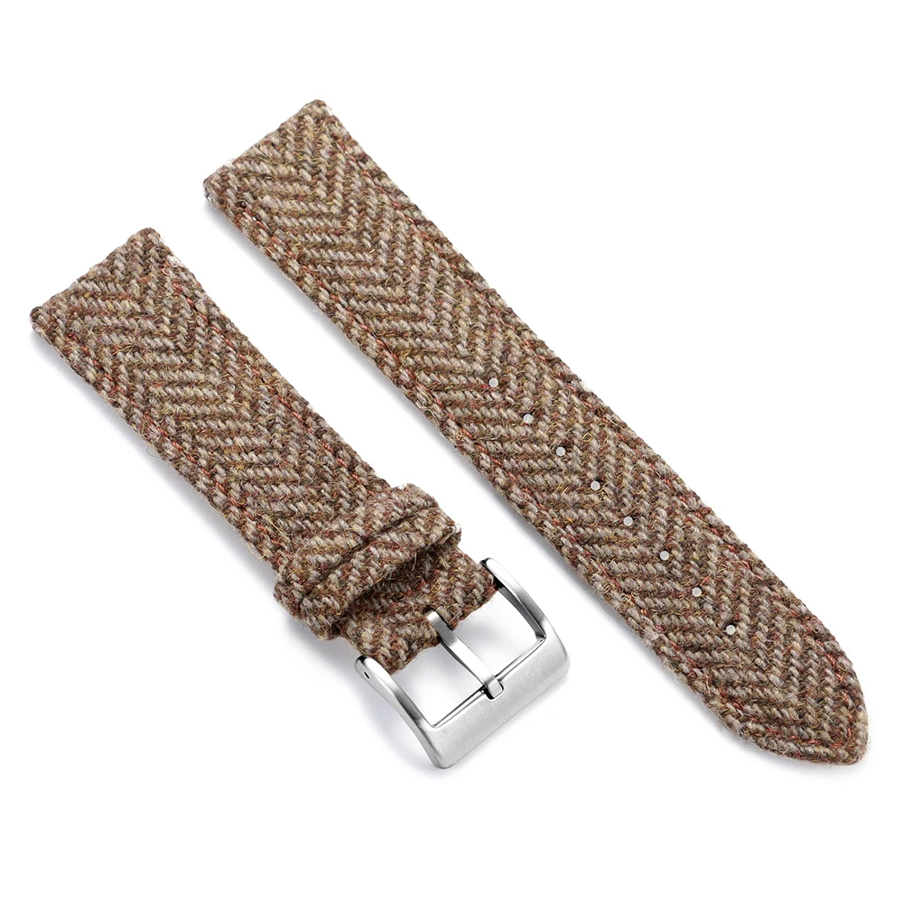 Quick Release Weave Armband für Omega für Seiko Vintage Echtes Rindsleder Tweed Nylonband 18mm 20mm 22mm Smartwatch Uhrenarmband