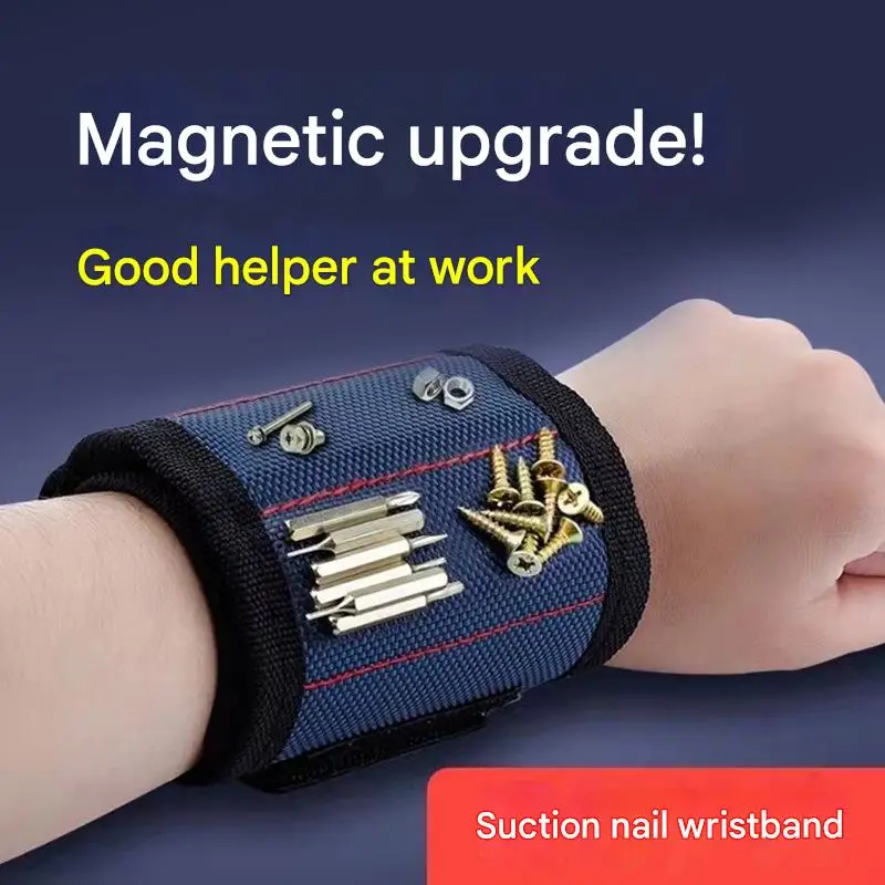 1 stücke 3-reihige Magnetische Multi-funktion Werkzeug Handgelenk Strap Nagel Magnetische Strap Magnetische Handgelenk Strap Nagel starke Magnetische Handgelenk Strap