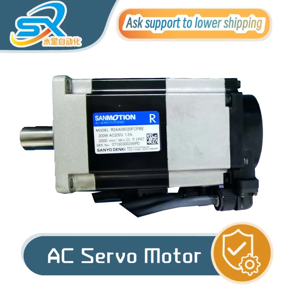 Servomotor de CA Sanyo, funcionamiento en buenas condiciones, R2AA06020FCPBE, 200w