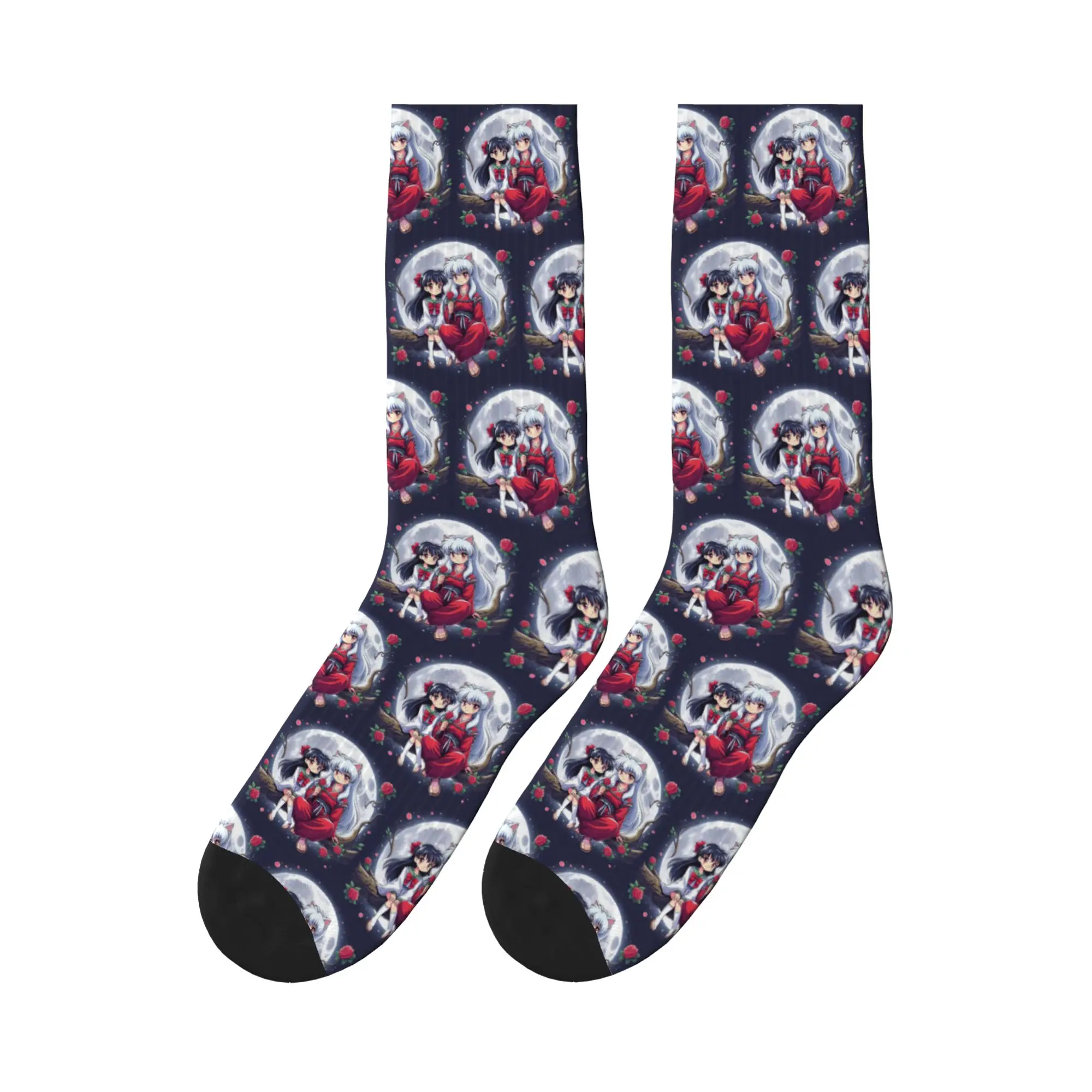 

Manga Kimono Inuyasha Sesshomaru Sports Socks Sweat Absorbing Stockings All Season Long Socks for Unisex Gifts