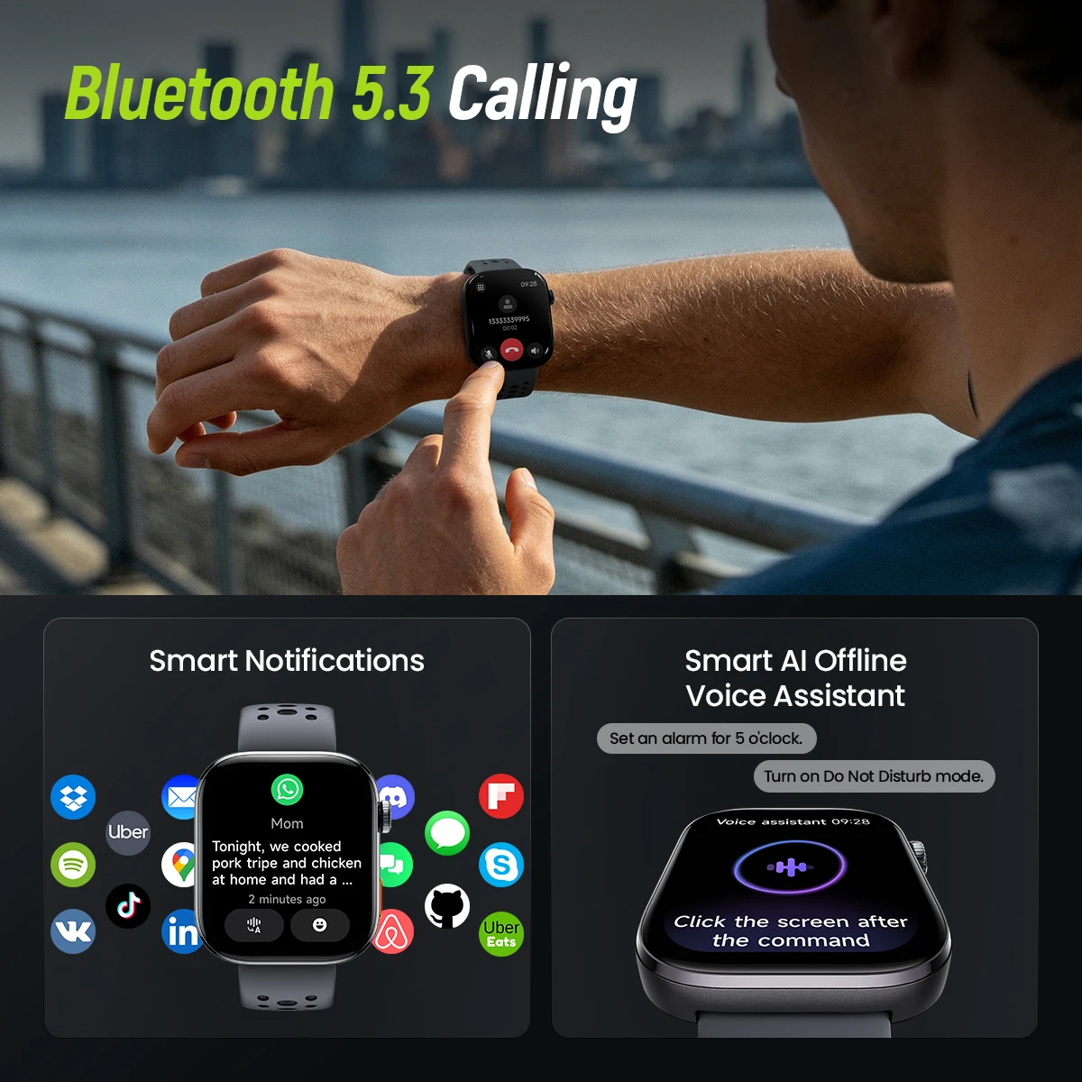 HAYLOU Watch Hyper Smartwatch 1.97" AMOLED Display Supports Dual-Band GPS Compass Offline Maps Message Reply Smart Watch 5ATM - Image 6