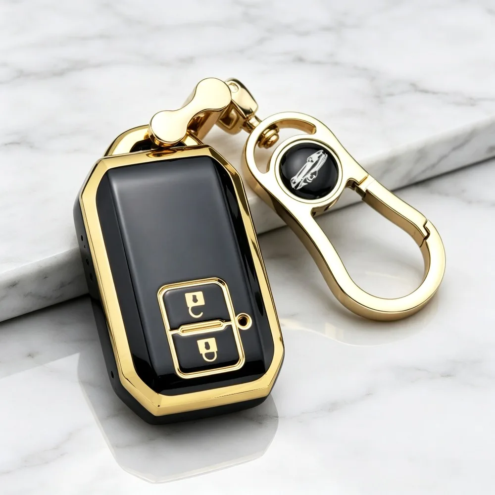TPU Car Remote Key Case Cover Shell for Suzuki Ertiga Swift Wagon R 2 Buttons Holder Keyless Fob Protector Auto Accessories