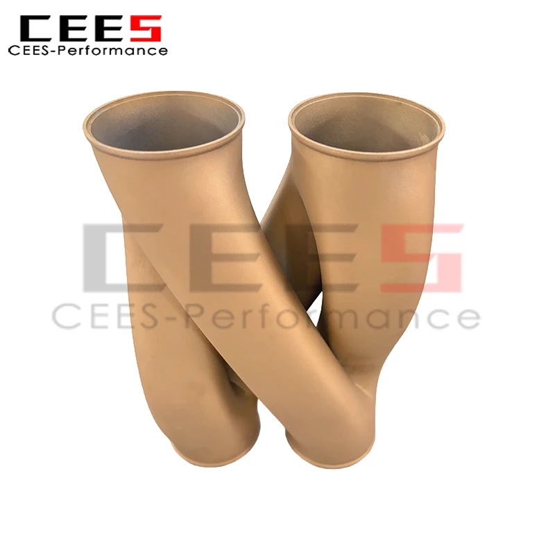 CEES Z Pipe for All Car Models 2.25 Inch/2.5 Inch/2.75 Inch/3 Inch Electroplated Gold Exhaust System Increase Motivation