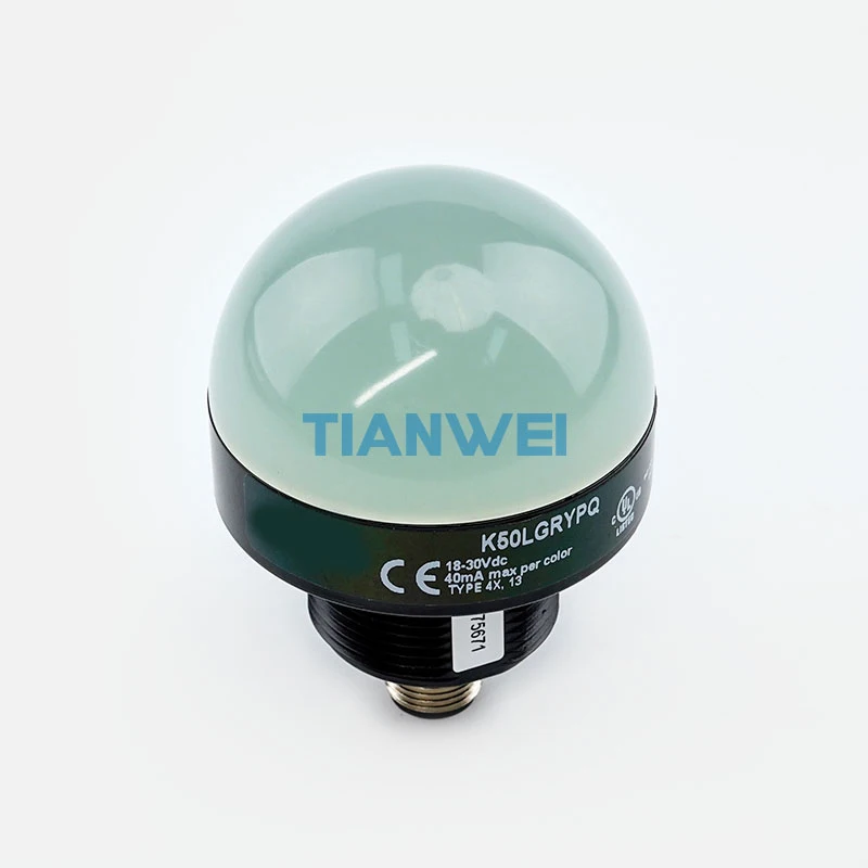 K50LGRYPQ 100% New and Original BANNER K50 Core Series 50 mm M30 IP67 IP69K 18~30V DC General Purpose LED Indicator in Stock Now
