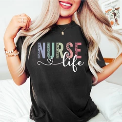 New Nurse Black T-shirts for Women Nurse Graduate Gift Nursing School Tee Shirts RN Tshirts Short Sleeve Summer Fashion Shirt
