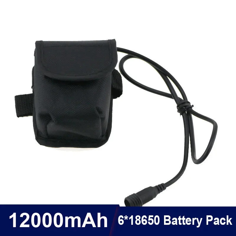 8.4V 12000mAh 18650 battery pack Bike Light Battery 6*18650 + 1pc battery bag for Bike Flashlight Bike Accessories Headlight
