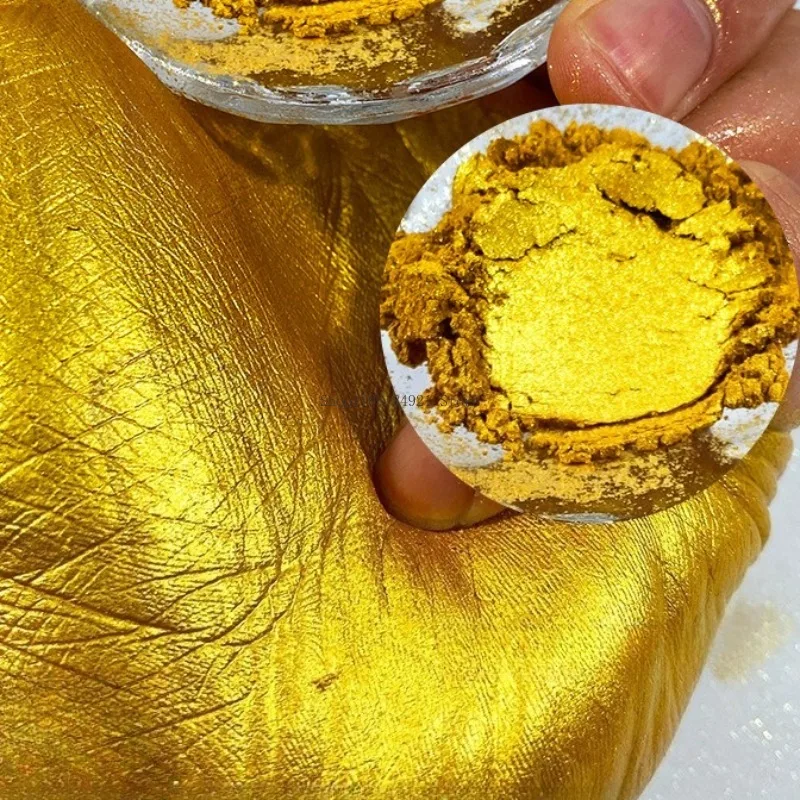 2000 Mesh 24K Gold Powder Super Bright Pearlescent Paint Temple Buddha Statue Plaque Painting Indoor Background Wall Decoration