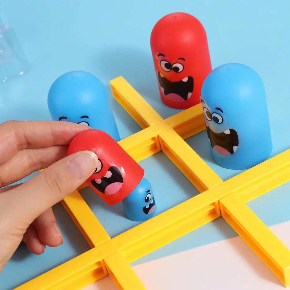 Board Game 2 Players Tic-Tac-Toe Interactive Parent-Child XO Chess Board Montessori Battle Chess Big Eat Small Gobble Board view 5