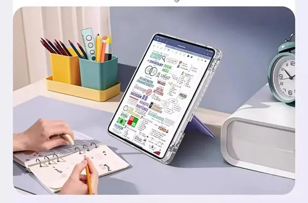 حافظة لهاتف Honor Pad 10 حافظة ذكية قابلة للطي من الأكريليك غطاء خلفي صلب لهاتف Coque Honor Pad 10 12.1 بوصة 2025 مع حامل قلم رصاص