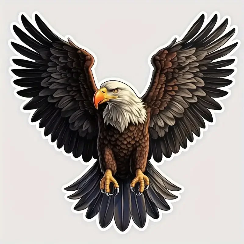 Creative Wall Sticker, Simulation Eagle Bird Pattern Self-Adhesive Stickers, Bedroom Entryway Living Room Porch Home Decoration