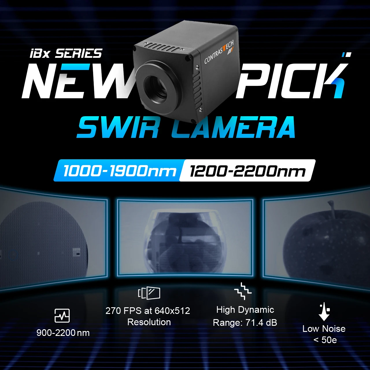 Long Range 640x512 InGaAs SWIR Camera with 40-320mm Zoom Lens TEC Cooling HD-SDI Output for Fog Penetration