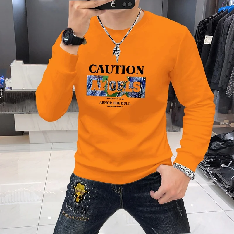 

Men's Fce Lined Thiened Hoodie Autumn Winter New Sle Cusized Print Casual Slim Fit Long Sve Streetwear