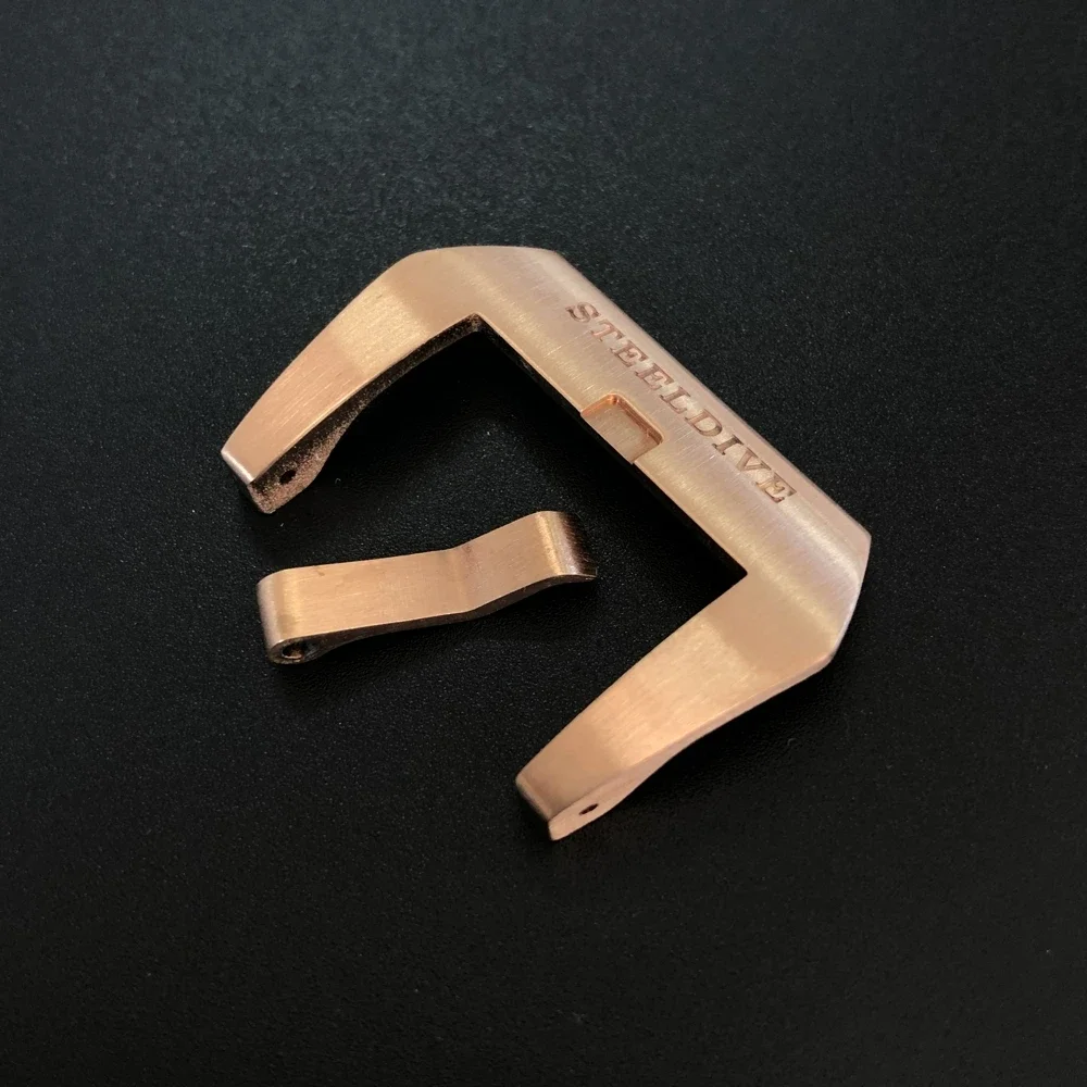 STEELDIVE Adaptation Mechanical Bronze Buckle 20 22MM Watchband Buckle Brass Vintage Hand Watch Accessories